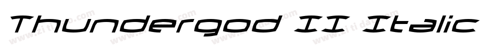 Thundergod II Italic字体转换